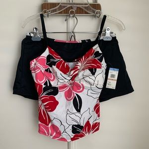 South Point 2-piece women’s tankini swimsuit with swim skirt, sz 12, NWT